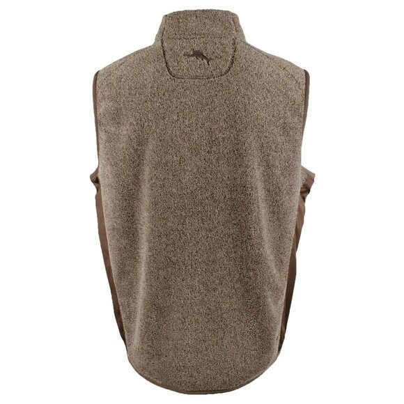 Tommy Bahama Men's Medium Espresso Cascade Cozy Plush Full Zip Vest with Pockets - Picture 5 of 5